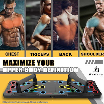 Ultimate 14 in 1 Push-Up Rack Board - Transform Your Home Workouts with Adjustable Grip Positions and Difficulty Levels!