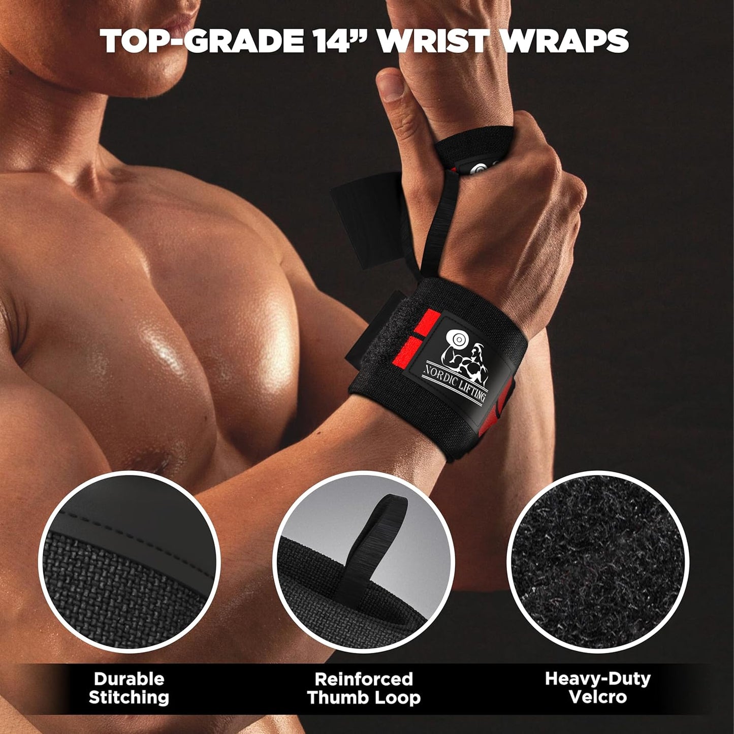 Elevate Your Workout with the Ultimate Wrist Wraps & Lifting Straps Bundle - Perfect for Weightlifting, Cross Training, and Powerlifting!