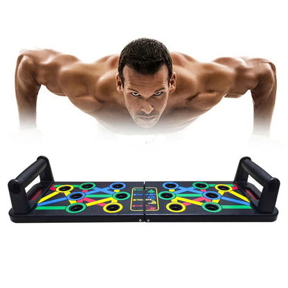 Ultimate 14 in 1 Push-Up Rack Board - Transform Your Home Workouts with Adjustable Grip Positions and Difficulty Levels!