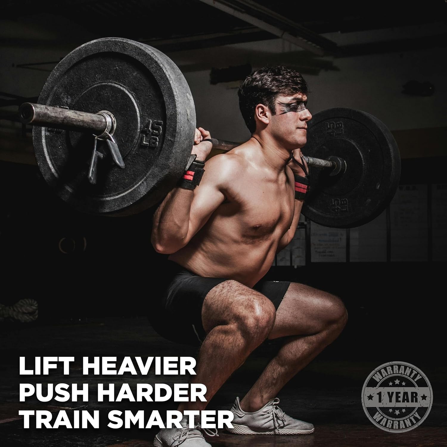 Elevate Your Workout with the Ultimate Wrist Wraps & Lifting Straps Bundle - Perfect for Weightlifting, Cross Training, and Powerlifting!