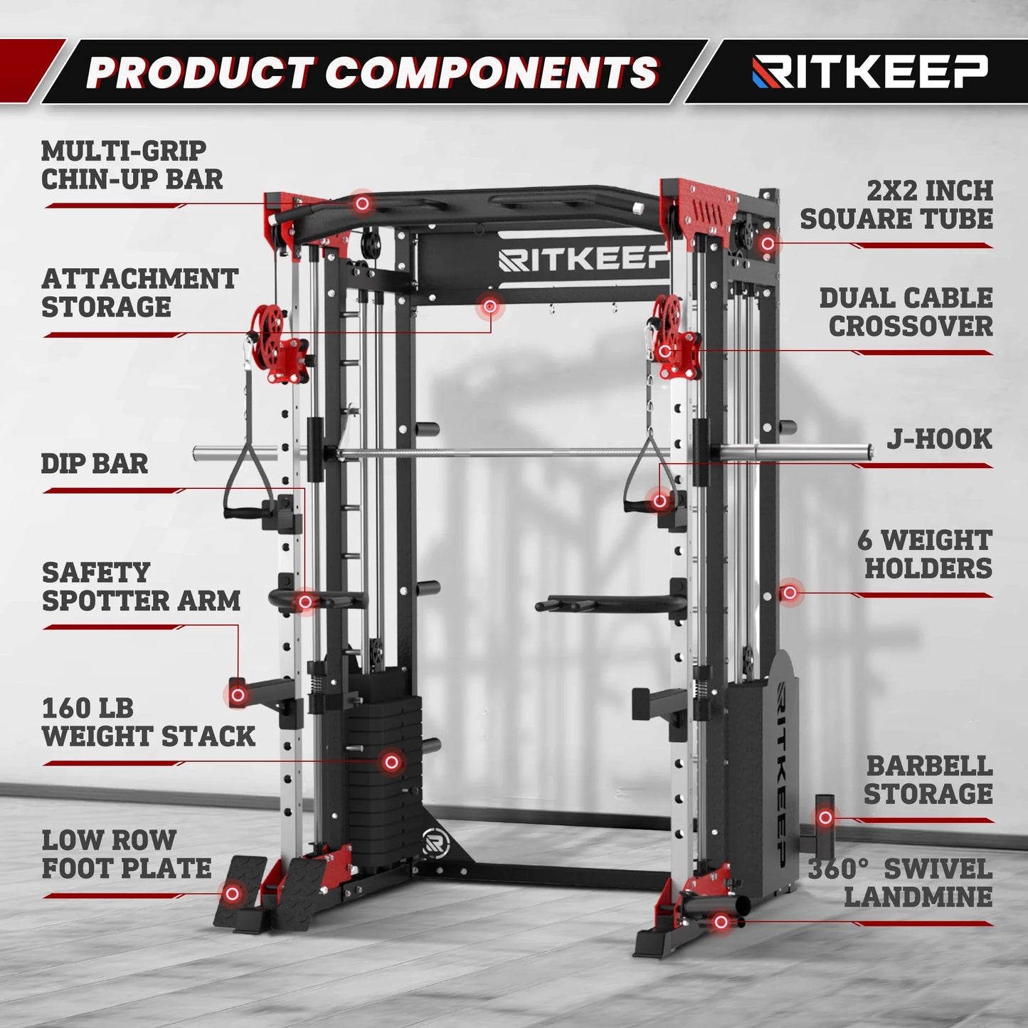 Transform Your Home Workouts with the PMAX 5600 Home Gym Smith Machine - All-in-One Strength Training Solution