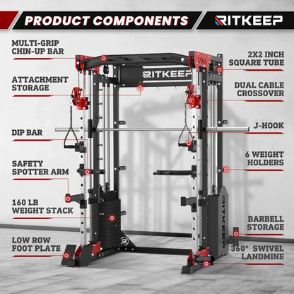 Transform Your Home Workouts with the PMAX 5600 Home Gym Smith Machine - All-in-One Strength Training Solution