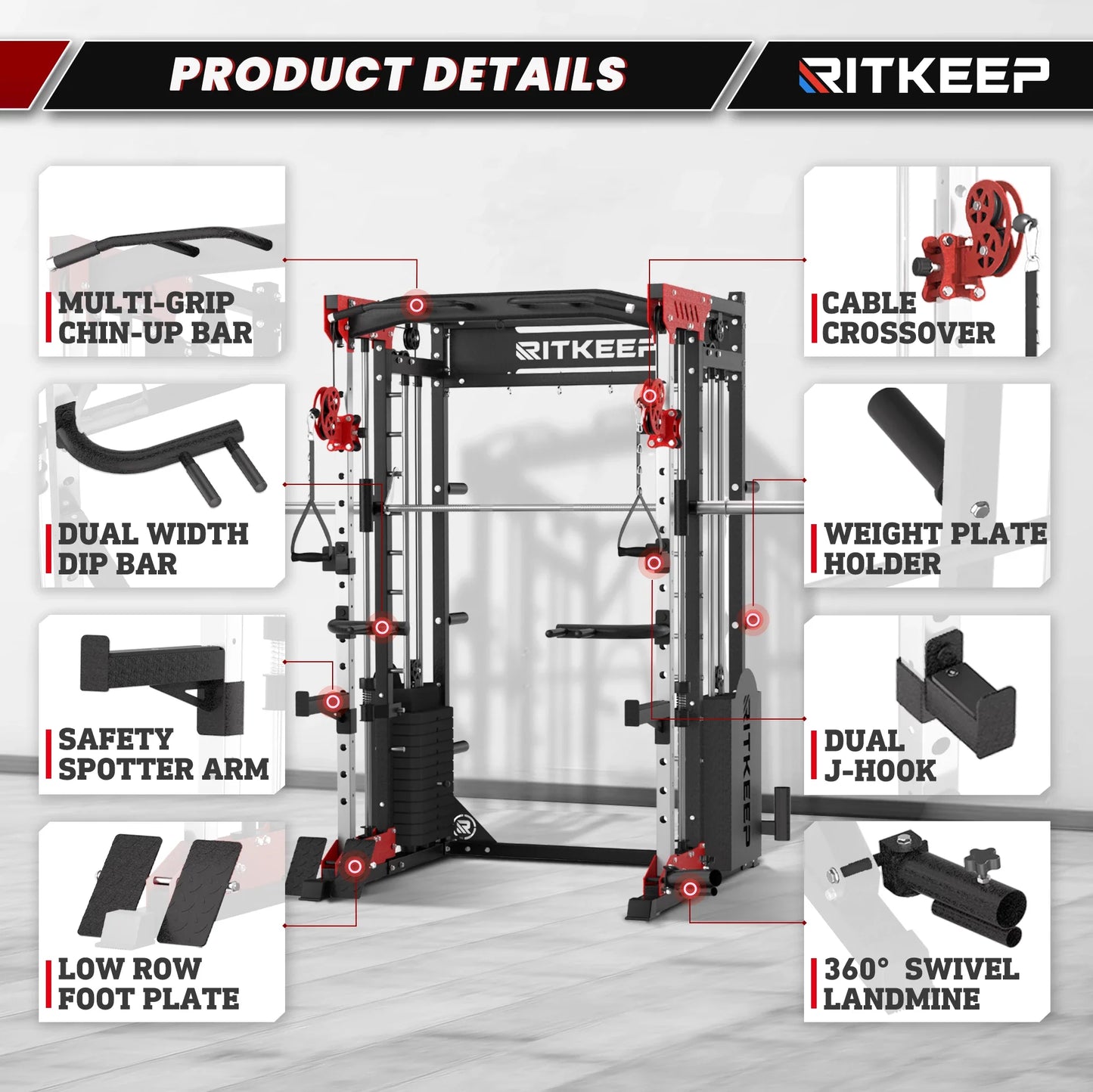 Transform Your Home Workouts with the PMAX 5600 Home Gym Smith Machine - All-in-One Strength Training Solution