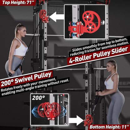 Transform Your Home Workouts with the PMAX 5600 Home Gym Smith Machine - All-in-One Strength Training Solution