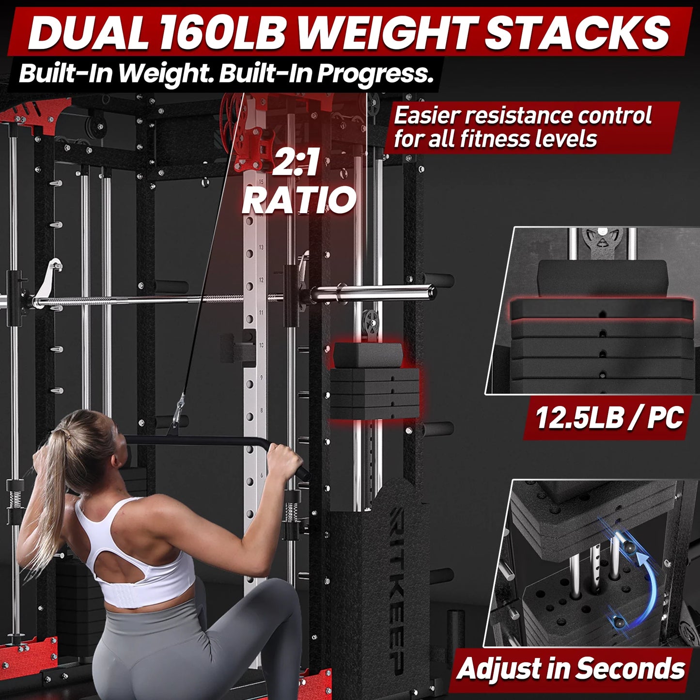 Transform Your Home Workouts with the PMAX 5600 Home Gym Smith Machine - All-in-One Strength Training Solution