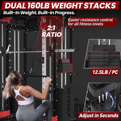 Transform Your Home Workouts with the PMAX 5600 Home Gym Smith Machine - All-in-One Strength Training Solution