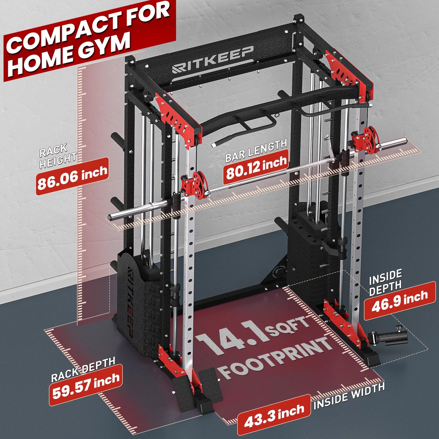 Transform Your Home Workouts with the PMAX 5600 Home Gym Smith Machine - All-in-One Strength Training Solution
