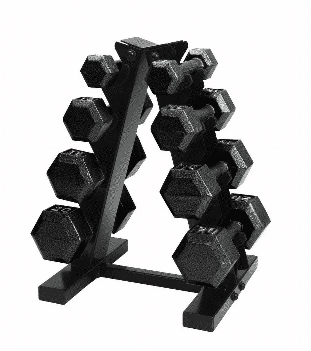 Transform Your Home Gym with the Ultimate 100 lb Cast Iron Hex Dumbbell Weight Set and Rack