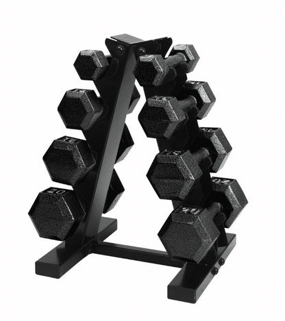Transform Your Home Gym with the Ultimate 100 lb Cast Iron Hex Dumbbell Weight Set and Rack