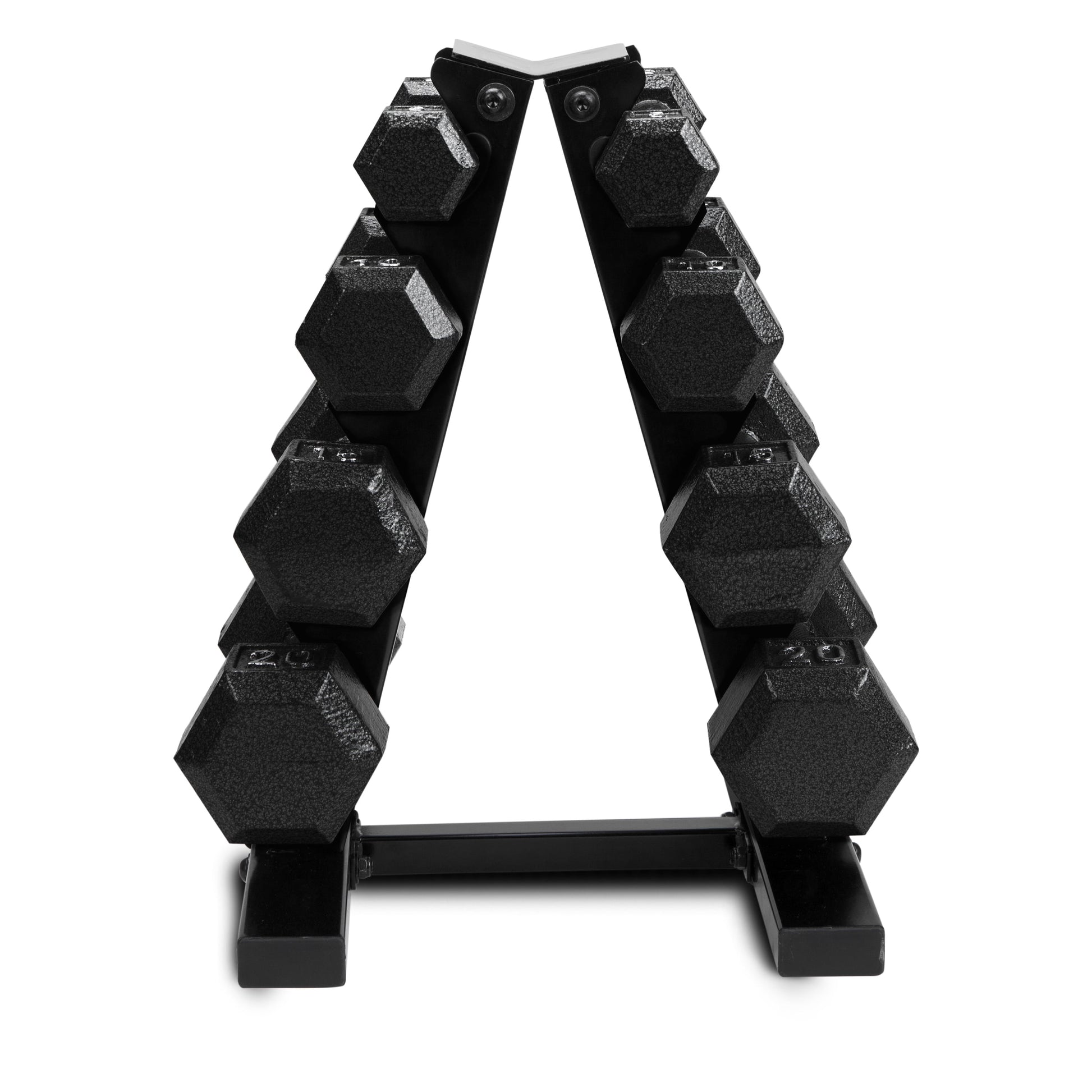 Transform Your Home Gym with the Ultimate 100 lb Cast Iron Hex Dumbbell Weight Set and Rack