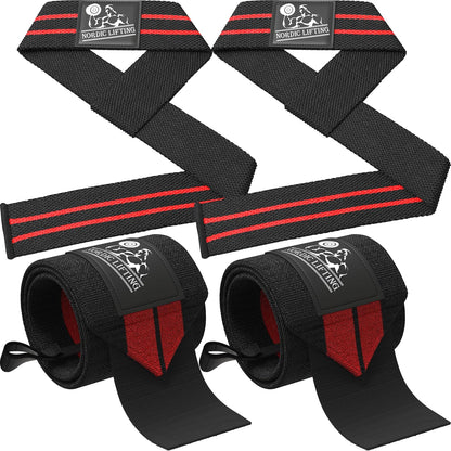 Elevate Your Workout with the Ultimate Wrist Wraps & Lifting Straps Bundle - Perfect for Weightlifting, Cross Training, and Powerlifting!