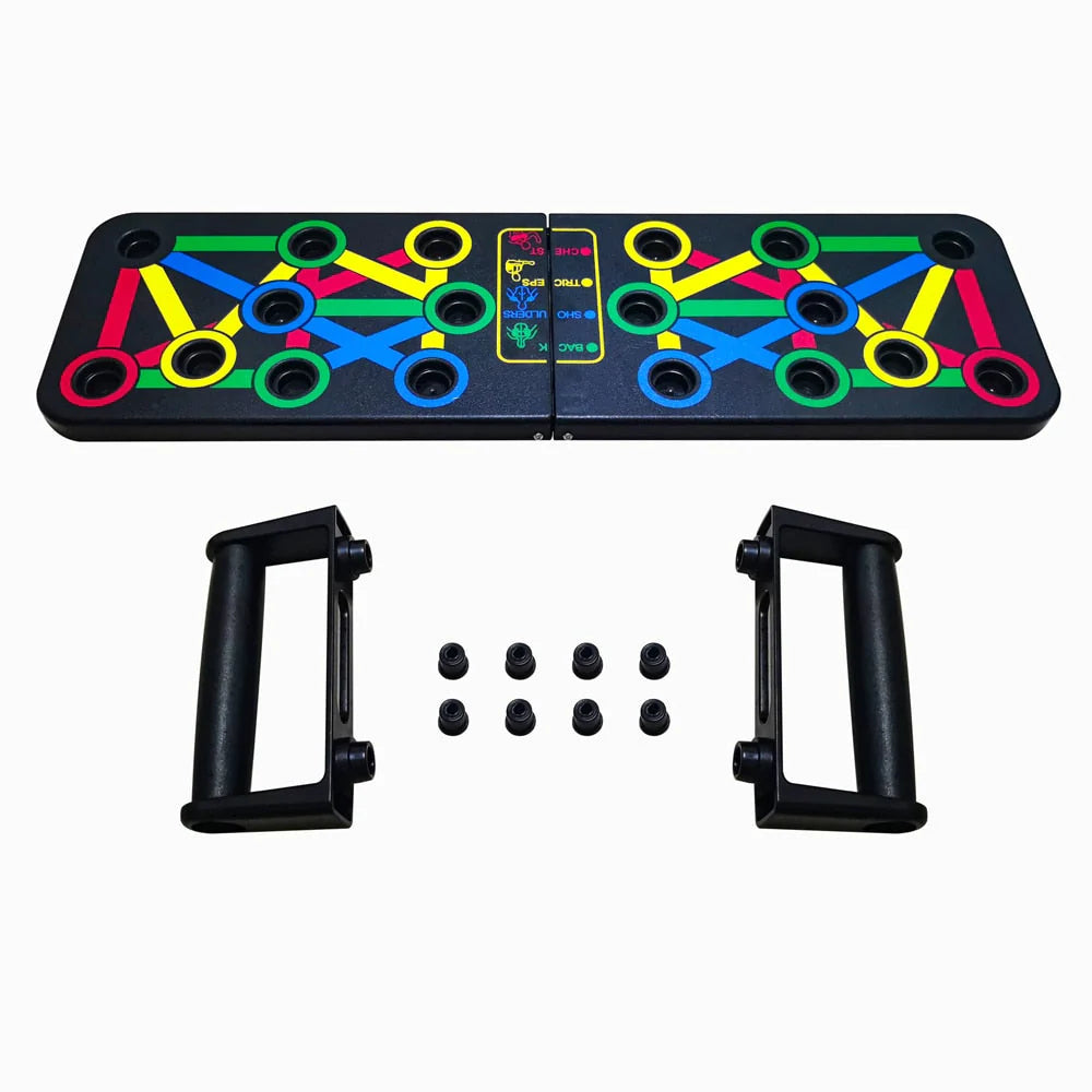 Ultimate 14 in 1 Push-Up Rack Board - Transform Your Home Workouts with Adjustable Grip Positions and Difficulty Levels!