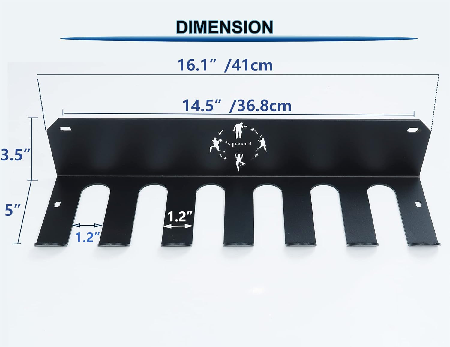 Premium Heavy-Duty Gym Storage Rack - Versatile Organizer for Resistance Bands, Barbells, and More - Perfect for Home Gyms and Garage Tools - Sleek Black Design