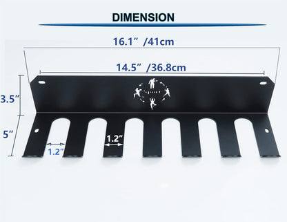 Premium Heavy-Duty Gym Storage Rack - Versatile Organizer for Resistance Bands, Barbells, and More - Perfect for Home Gyms and Garage Tools - Sleek Black Design